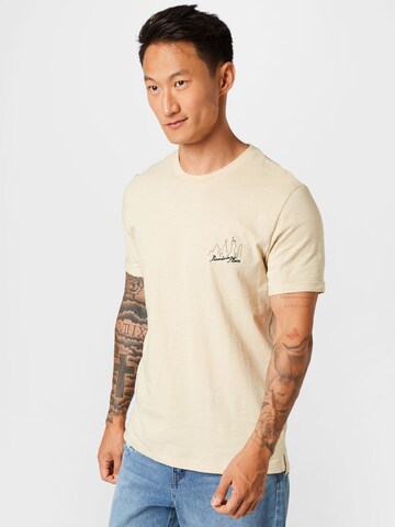 JACK & JONES Shirt 'TROPIC' in Beige: front