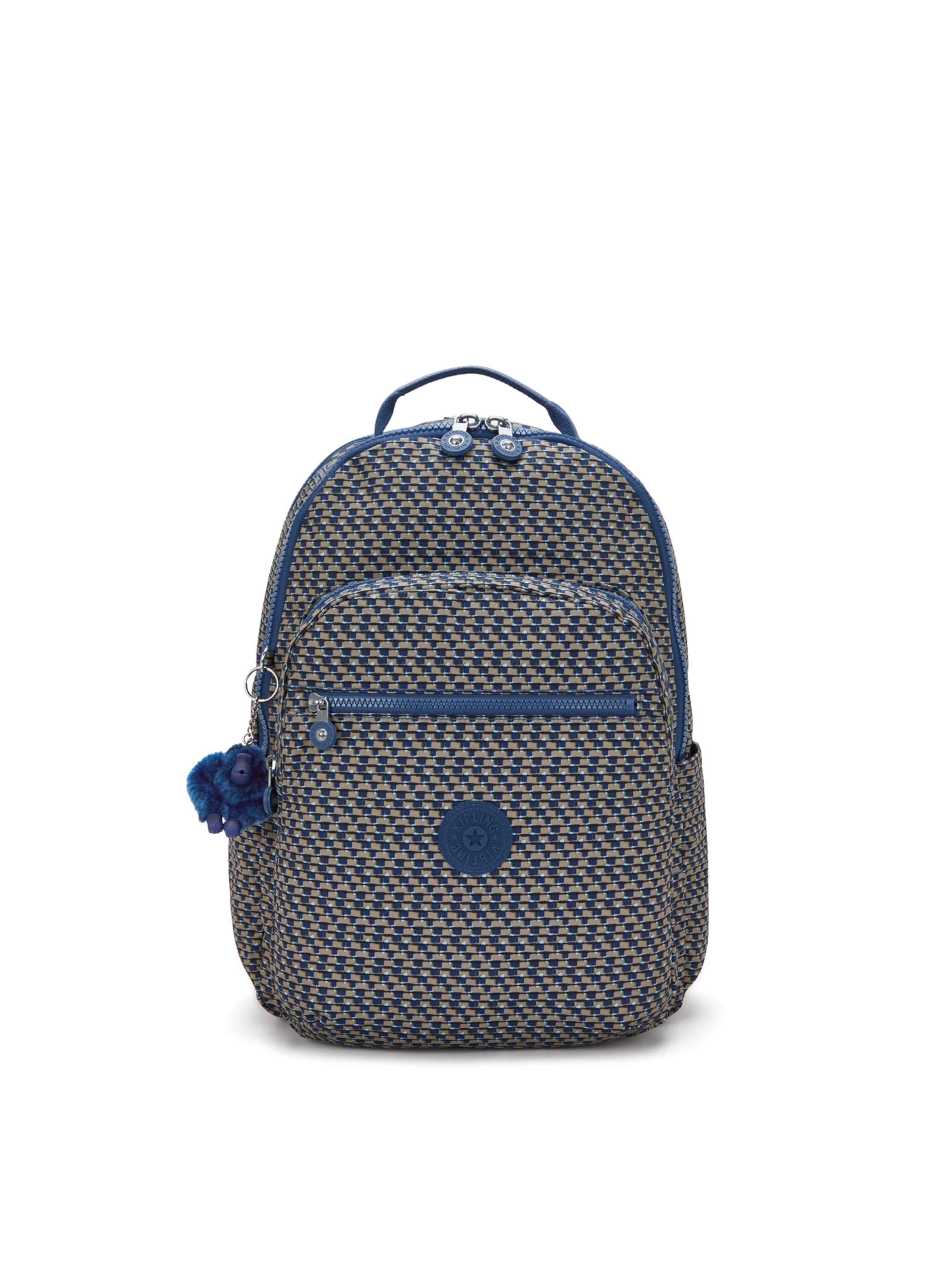 KIPLING Раница 'Seoul Lap' в синьо: отпред