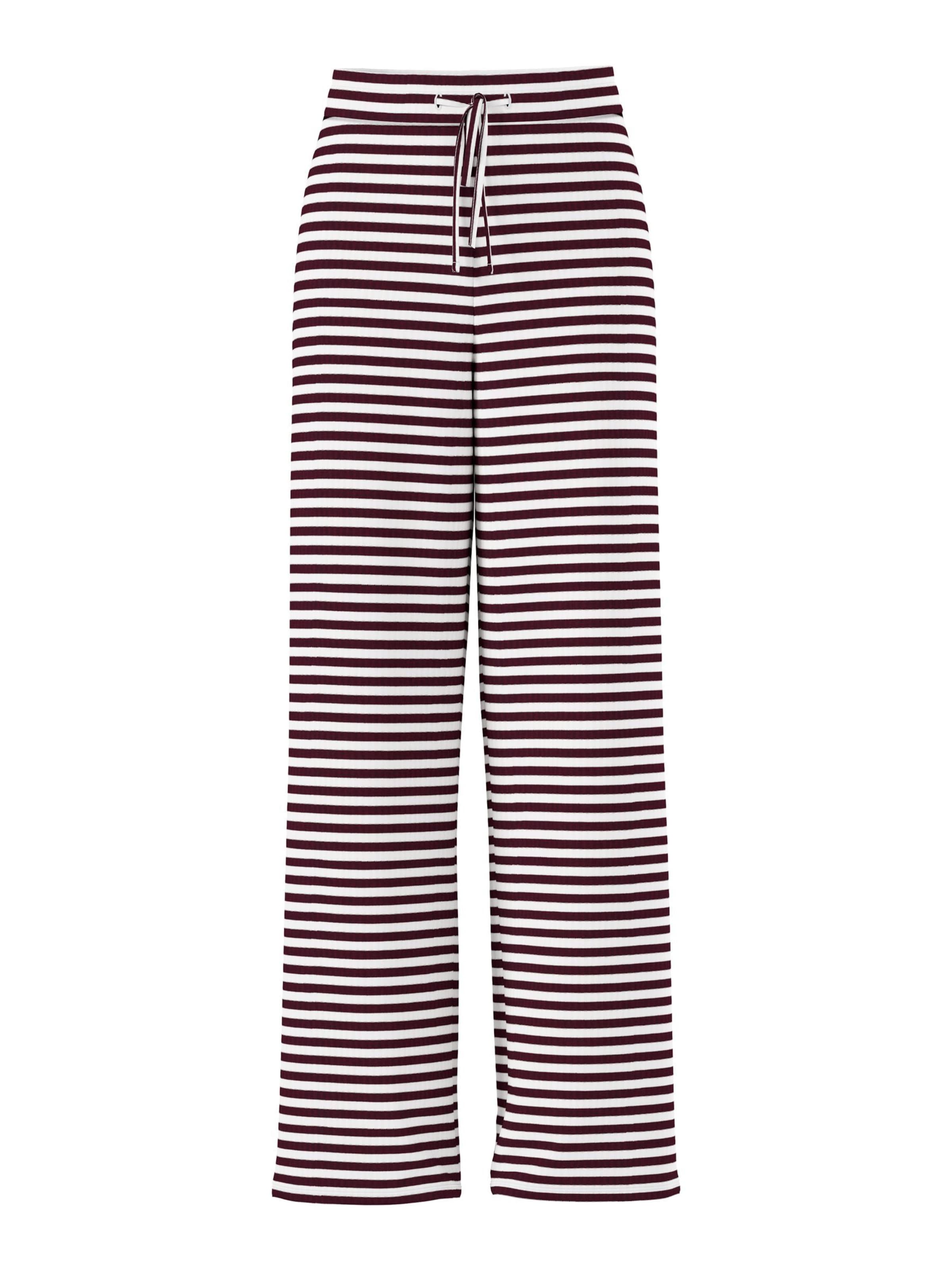 PIECES Pantalon 'PCLaya' en 40 en pourpre / blanc, Vue avec produit