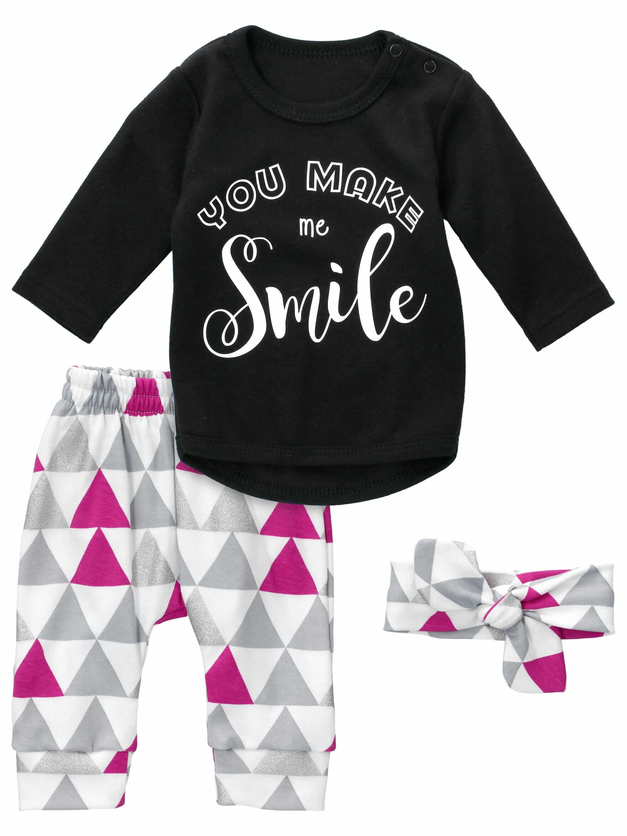 Set 'You make me Smile' Baby Sweets en noir : devant