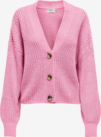 Only Petite Вязаная кофта 'ONLCAROL' в Ярко-розовый: спереди