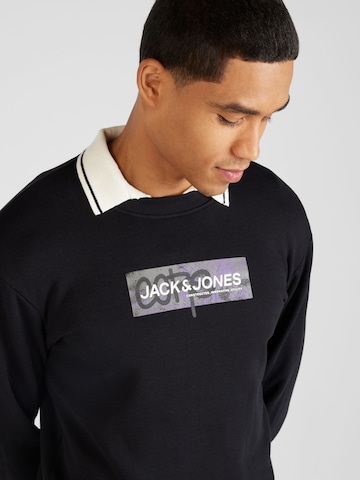 Bluză de molton de la JACK & JONES pe negru
