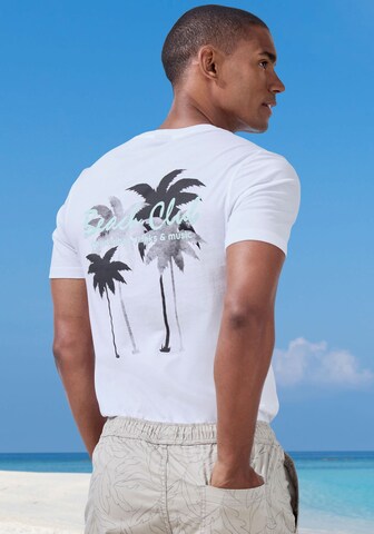 BEACH TIME T-Shirt in Weiß: Vorderseite