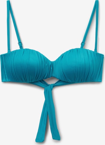 CALZEDONIA Bikini Top in Blue: front