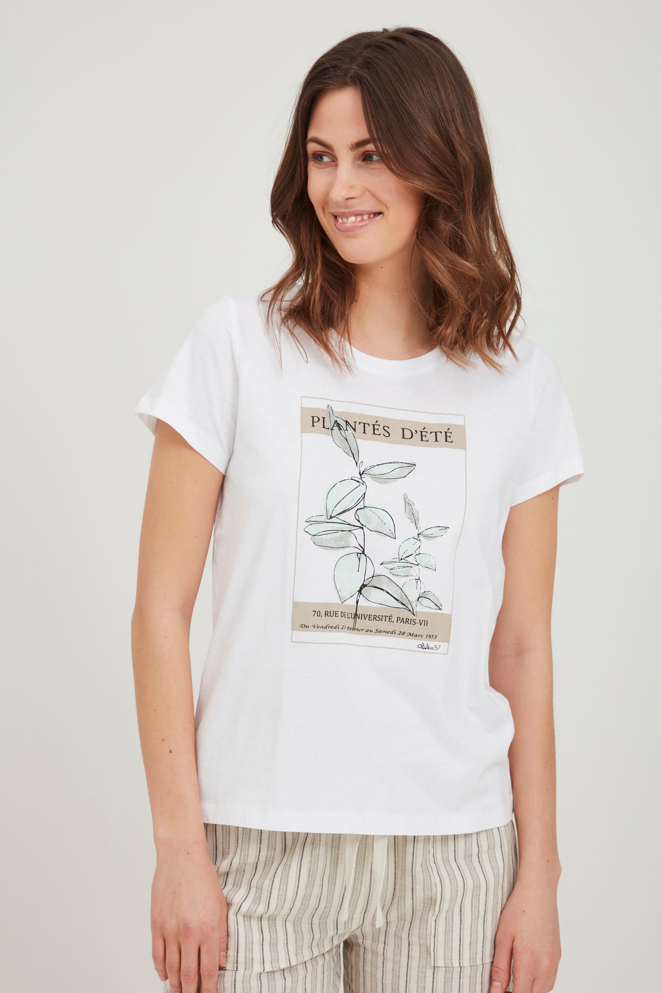 Frauen Shirts & Tops Fransa T-Shirt in Weiß - VT32747