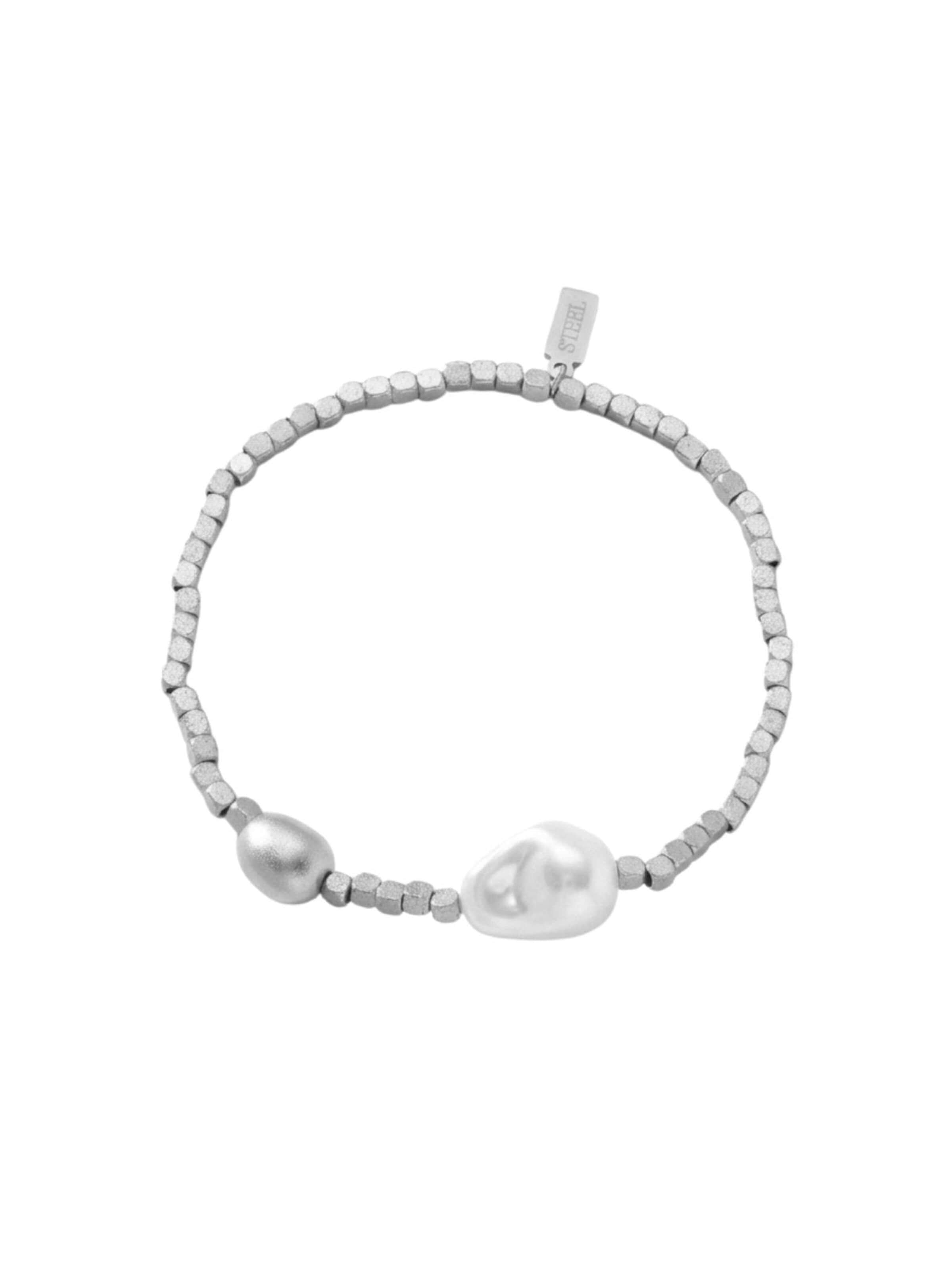 DNSK Copenhagen Armband 'VERA' i silver: framsida
