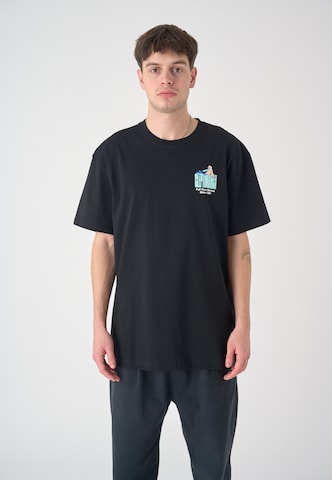 Cleptomanicx Shirt 'Full Time Service' in Black: front