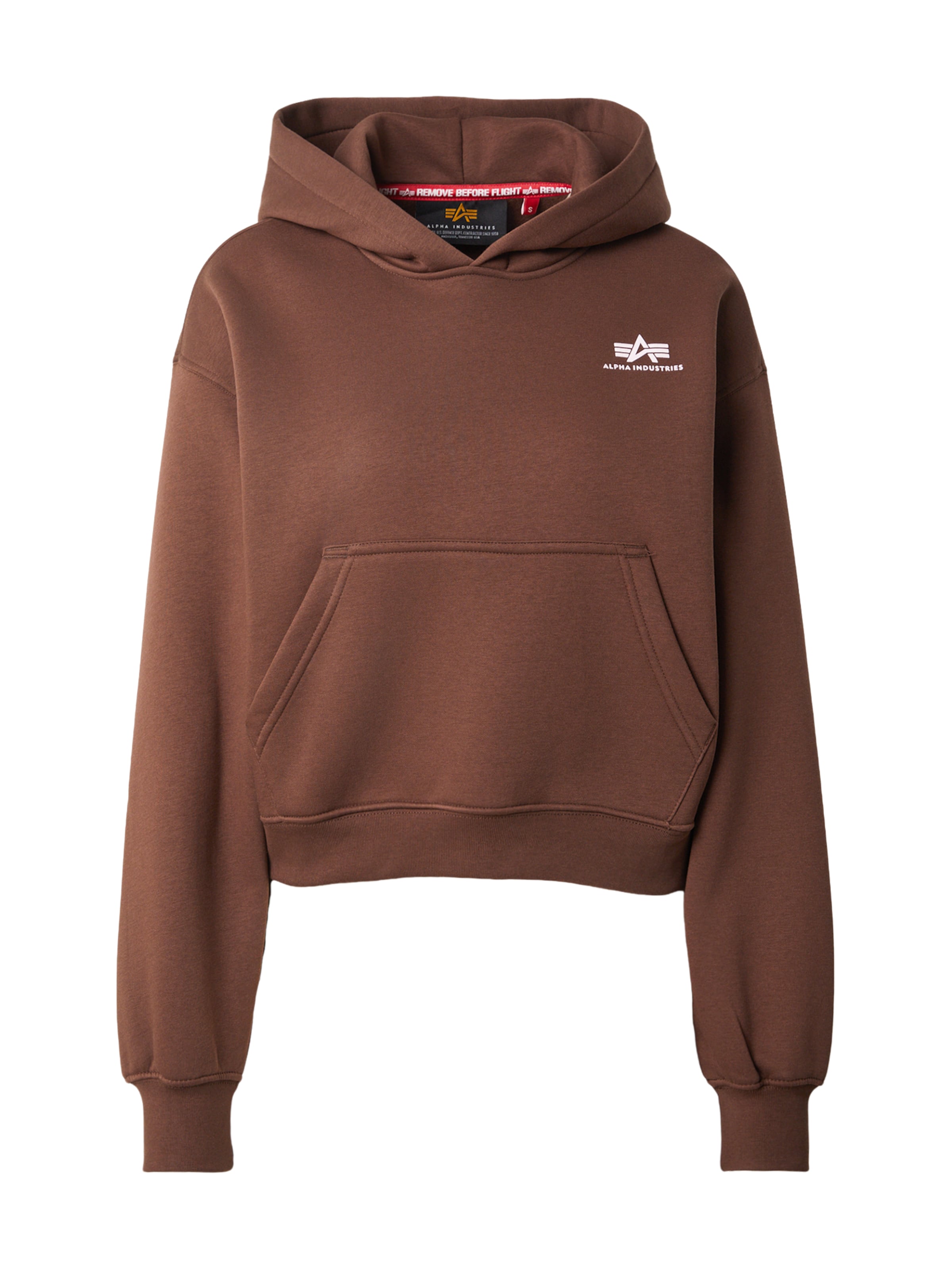 ALPHA INDUSTRIES Mikina - Hnedá: predná strana