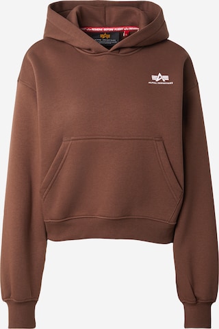 ALPHA INDUSTRIES Mikina - Hnedá: predná strana