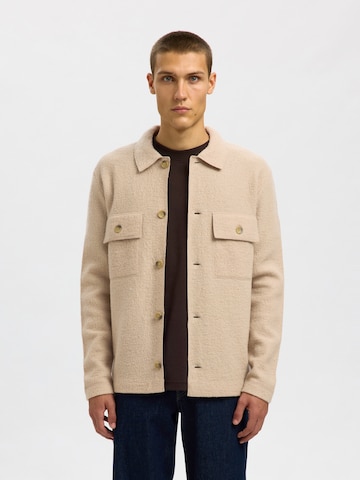 SELECTED Strickjacke 'SLHNEALY' in Beige: Vorderseite
