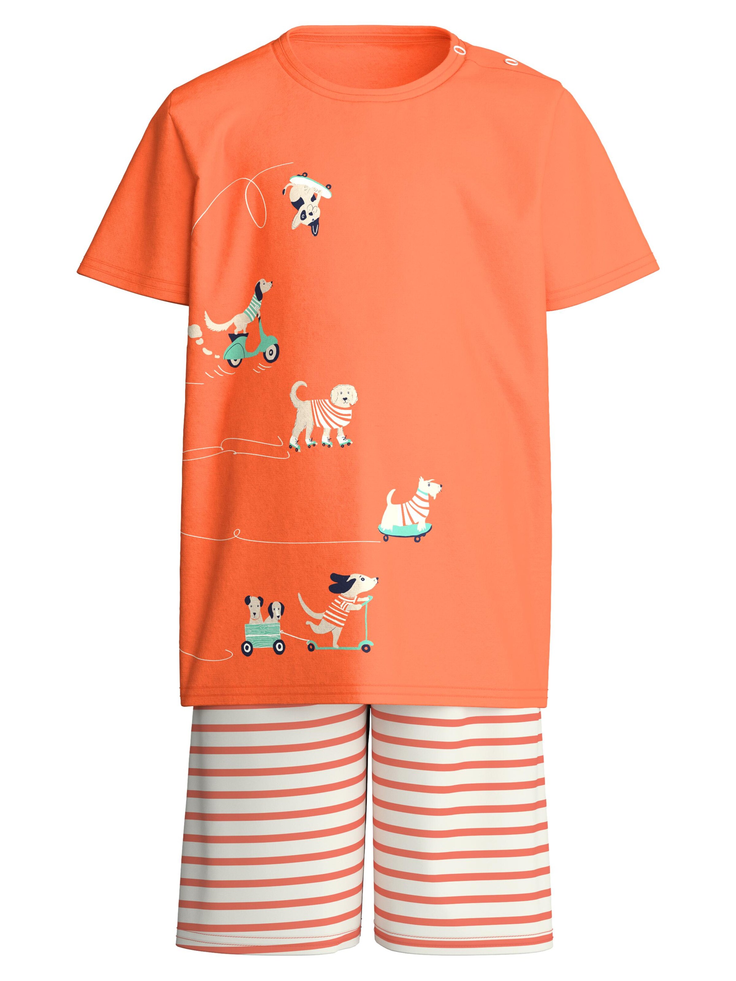 CALIDA Schlafanzug 'Toddlers Scooter'‌‌‌‌‌‌ in Orange: Vorderseite