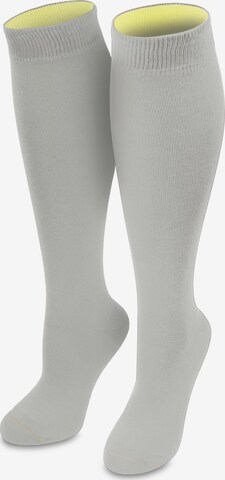 Chaussettes montantes normani en gris : devant