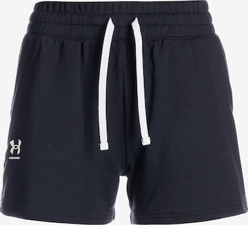 UNDER ARMOUR Regular Workout Pants 'Rival' in Blue: front