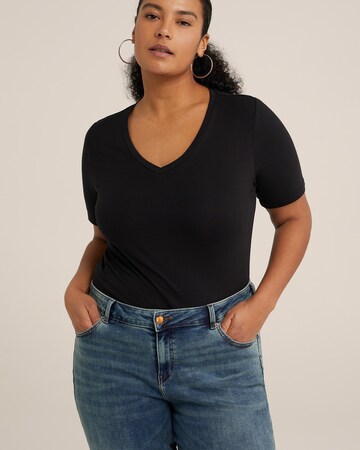 T-shirt WE Fashion en noir : devant