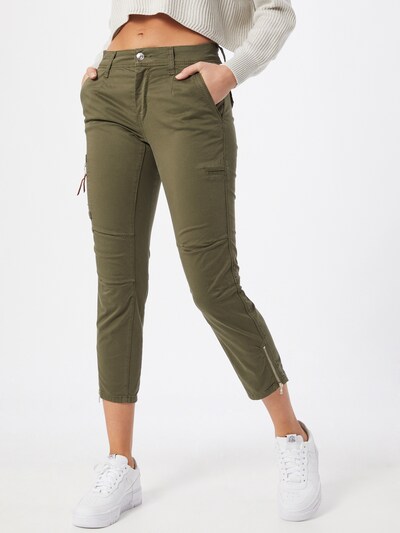 MAC Jean 'Rich' en olive, Vue avec modèle