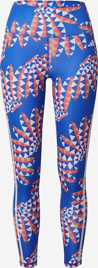 ADIDAS PERFORMANCE Pantalon de sport 'Farm Rio' en bleu cobalt / greige / orange / blanc, Vue avec produit