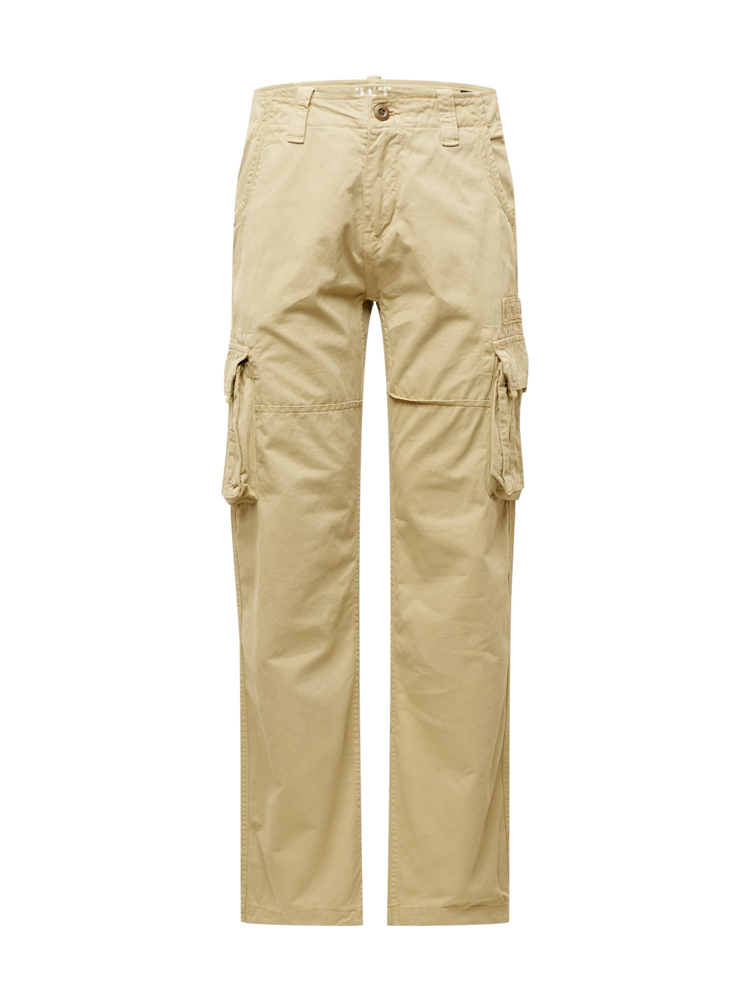 ALPHA INDUSTRIES regular Cargobukser 'Jet' i beige: forside