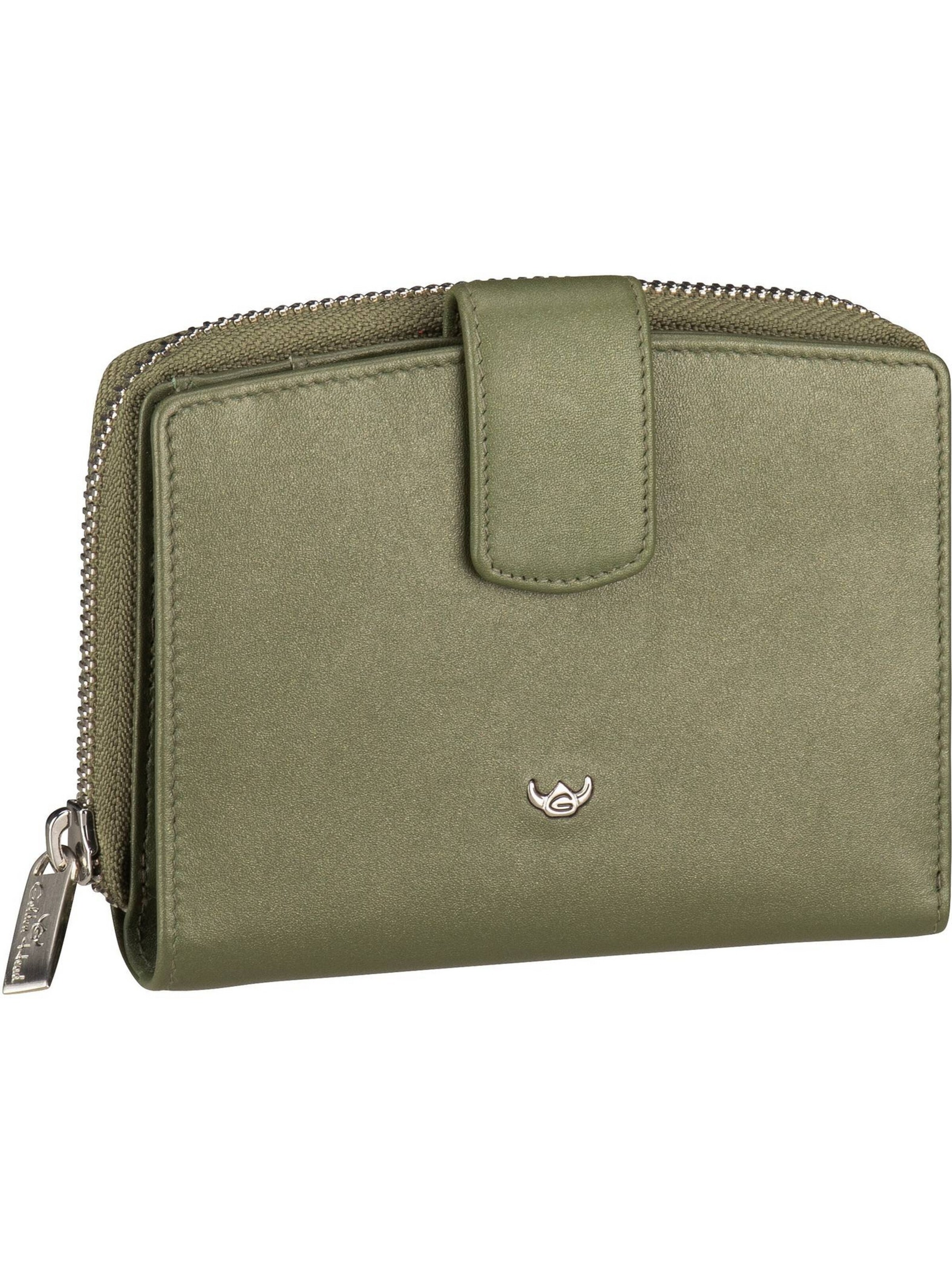 Portamonete 'Valencia' di GOLDEN HEAD in verde: frontale