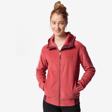 VAUDE Athletic Fleece Jacket 'Neyland' in Red: front