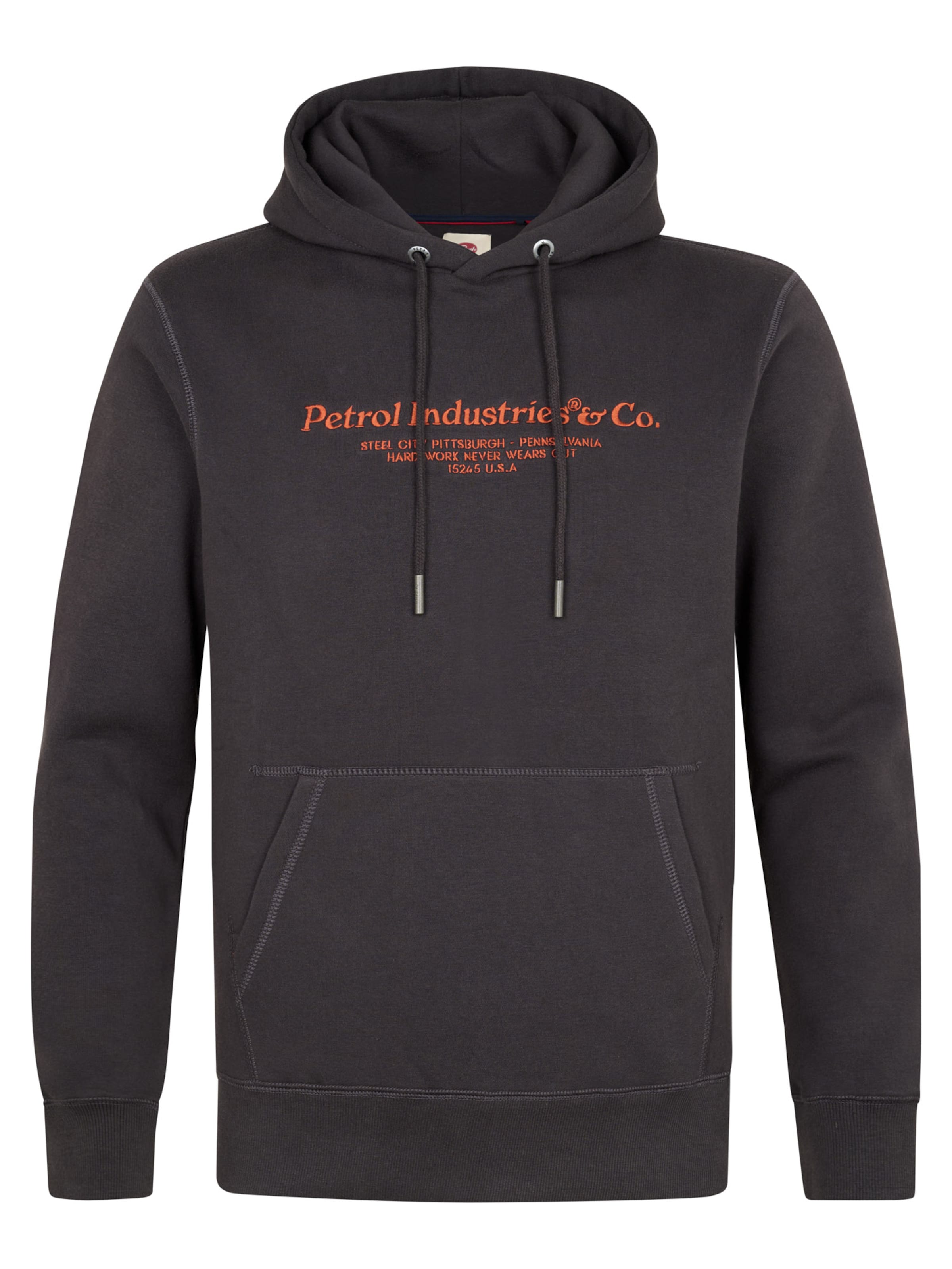 Petrol Industries Sweatshirt in Zwart: voorkant