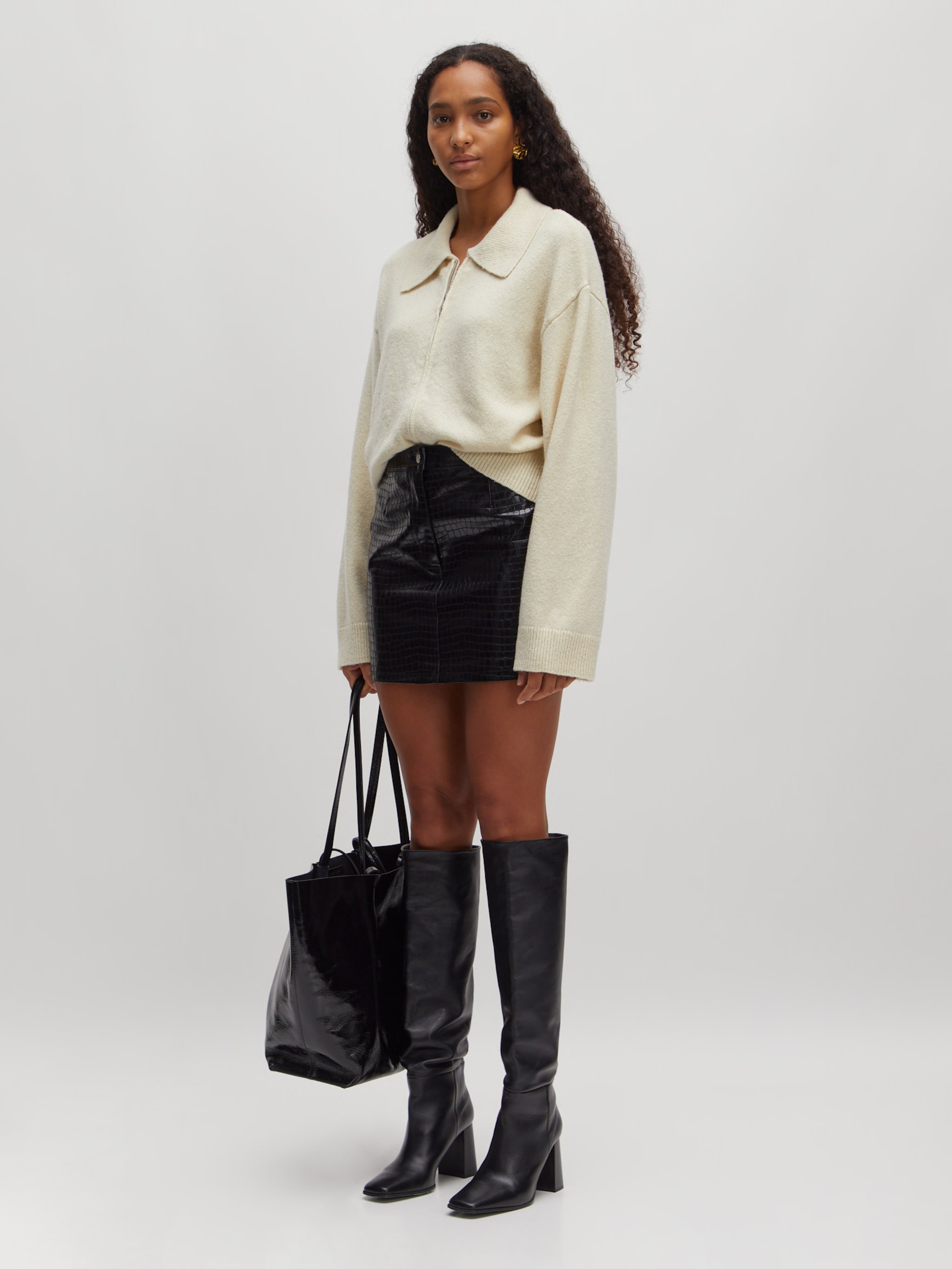EDITED Produkte Strickjacke 'Edda' weiß