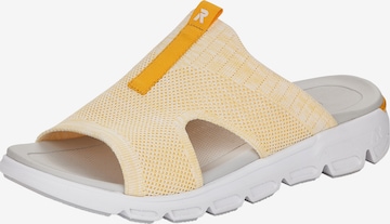 Rieker EVOLUTION Mules in Yellow: front