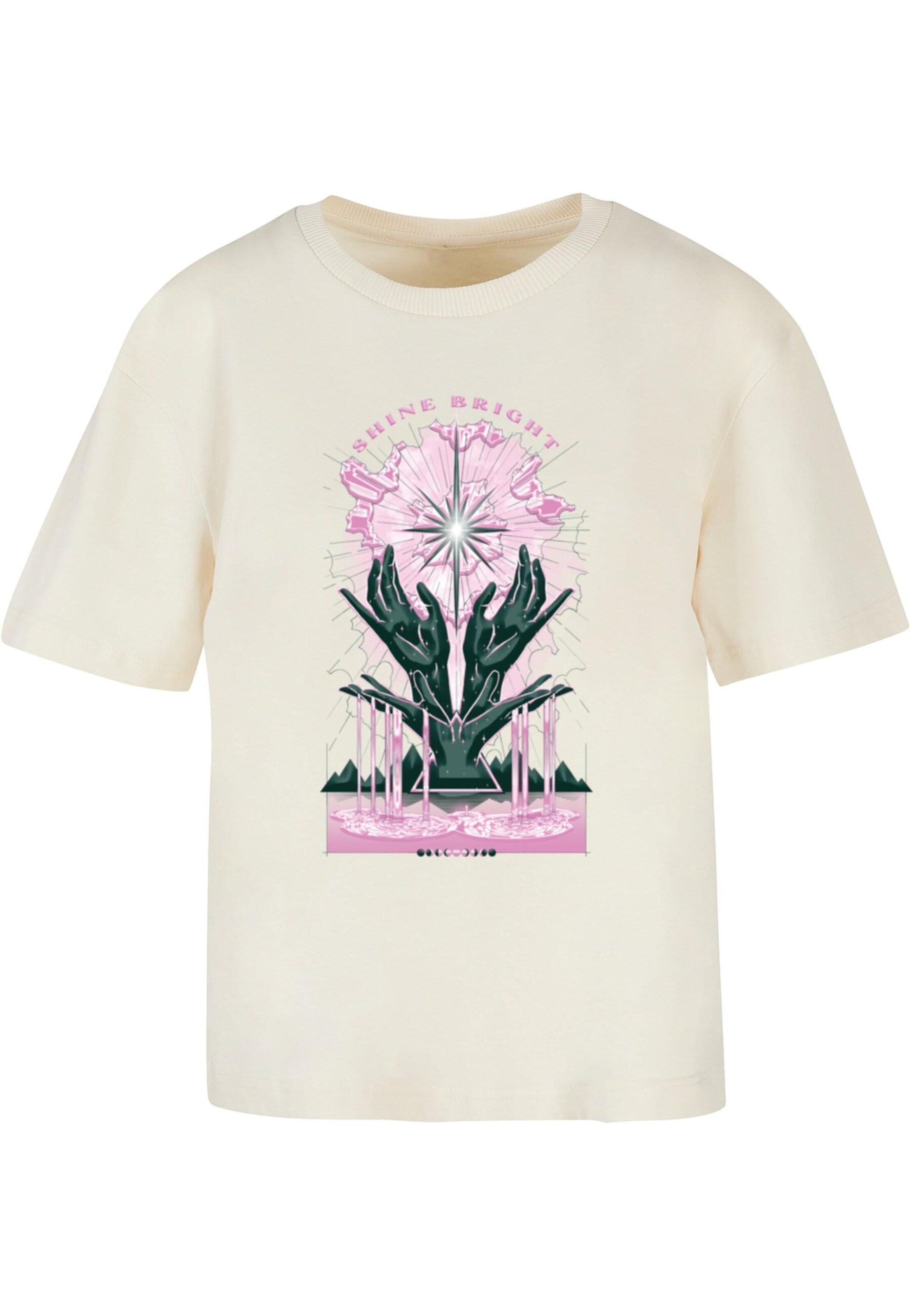 T-shirt 'Shine Bright' Mister Tee en blanc : devant