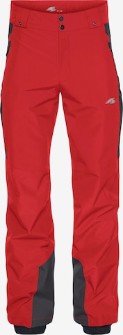 F2 Regular Workout Pants in Red: front