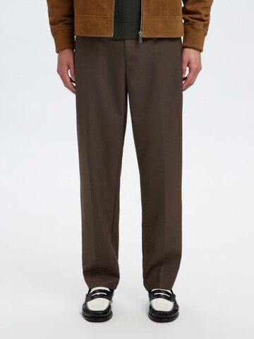 SELECTED Regular Pantalon in Bruin: voorkant