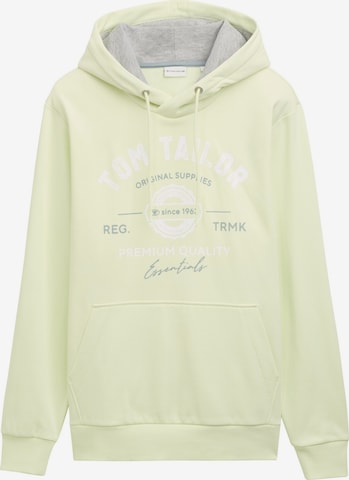Sweat-shirt TOM TAILOR en vert : devant