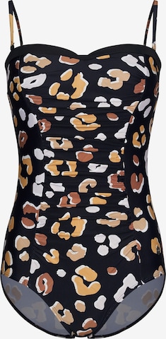 Pastunette Bandeau Shaping swimsuit in Black: front