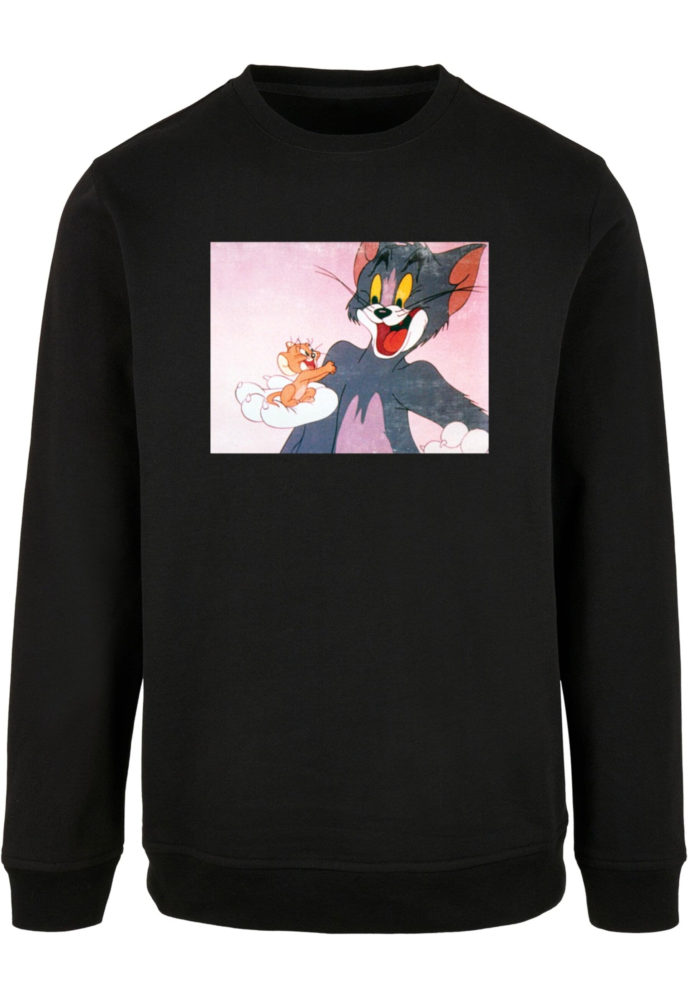 ABSOLUTE CULT Sweatshirt 'Tom and Jerry - Still One' in Black: front