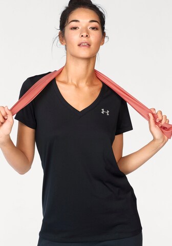 UNDER ARMOUR Functioneel shirt in Zwart: voorkant