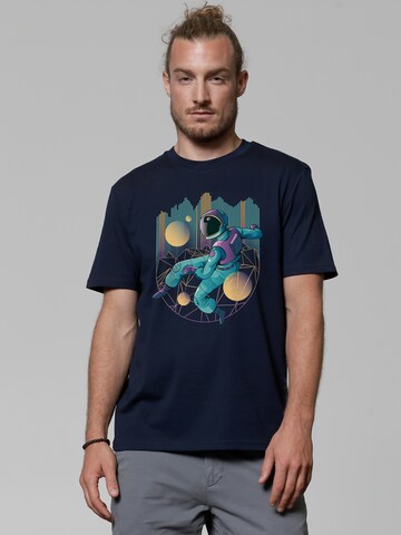 T-Shirt ' Techno Astronaut ' Watapparel en bleu : devant