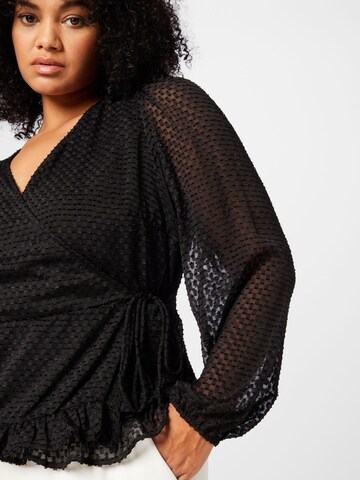 PIECES Curve Blouse 'Agana' in Black