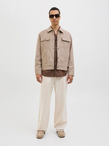 JACK & JONES - Pierna ancha Pantalón en beige