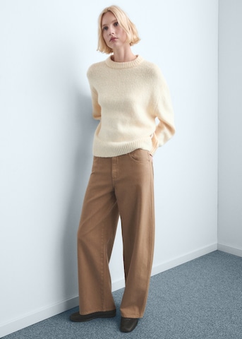 MANGO Baggy Jeans 'Lucky' in Braun