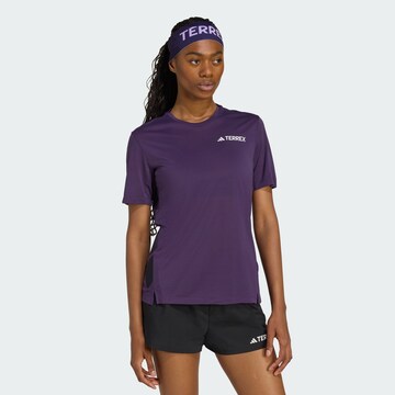 ADIDAS TERREX Functioneel shirt 'Xperior' in Lila: voorkant