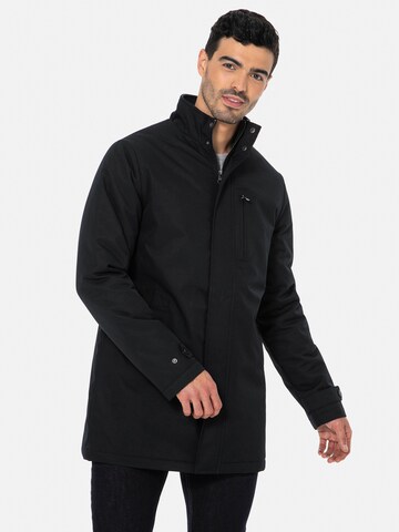 Parka mi-saison 'Broxburn' Threadbare en noir : devant