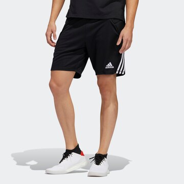 ADIDAS SPORTSWEAR Loose fit Workout Pants in Black: front