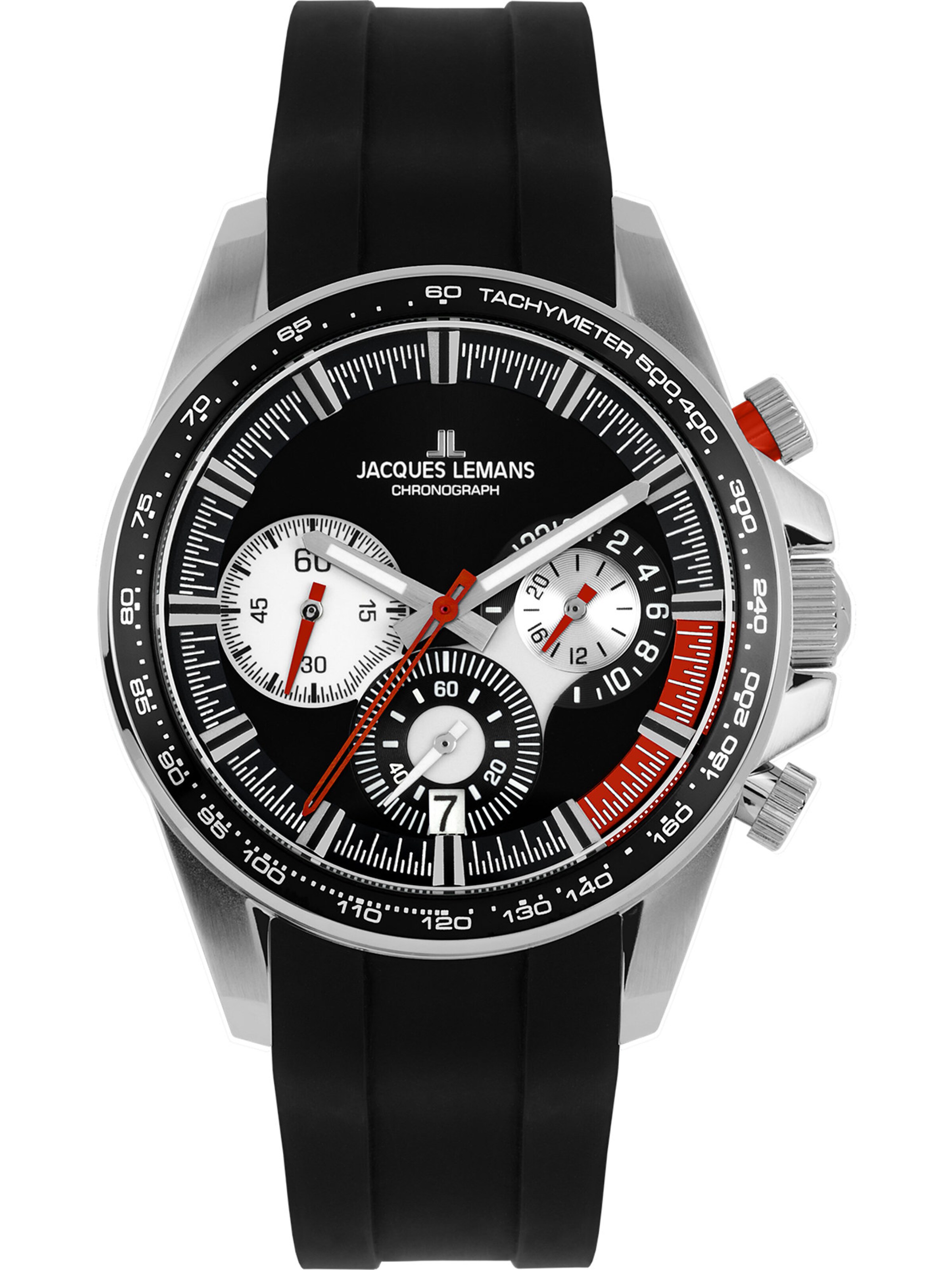 Jacques Lemans Analog Watch in Black: front