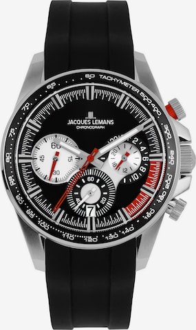 Jacques Lemans Uhr in Schwarz: predná strana