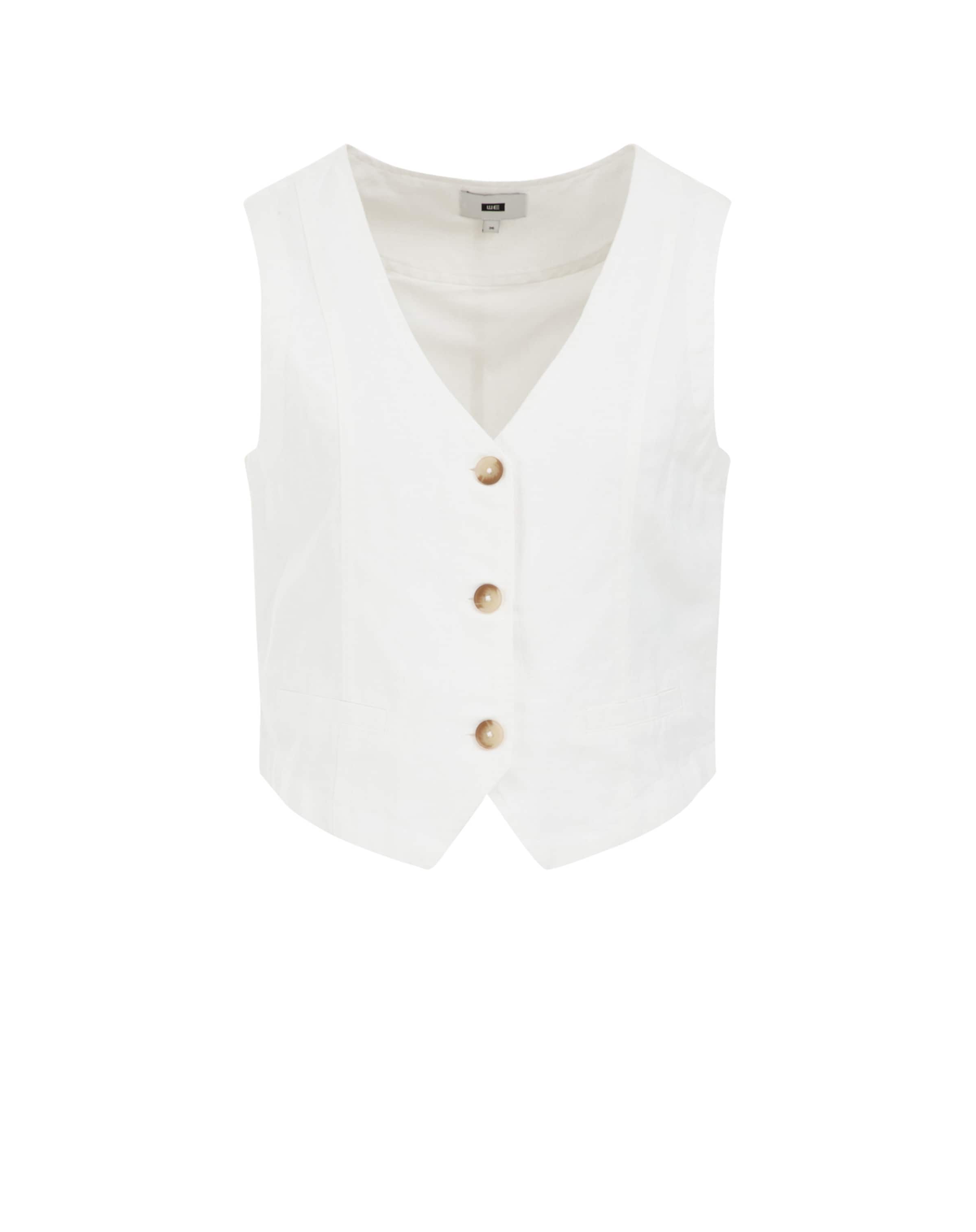 WE Fashion Γιλέκο κουστουμιού σε λευκό: μπροστά