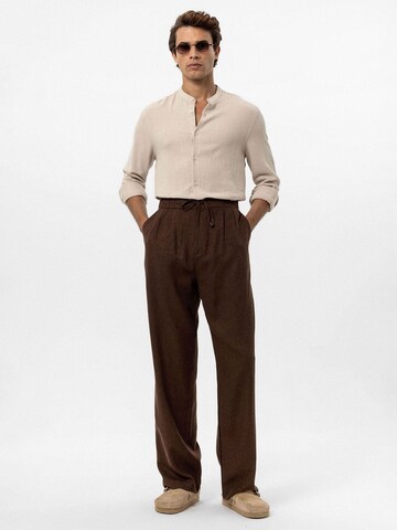 regular Pantaloni con pieghe 'Gregorio' di Antioch in marrone: frontale