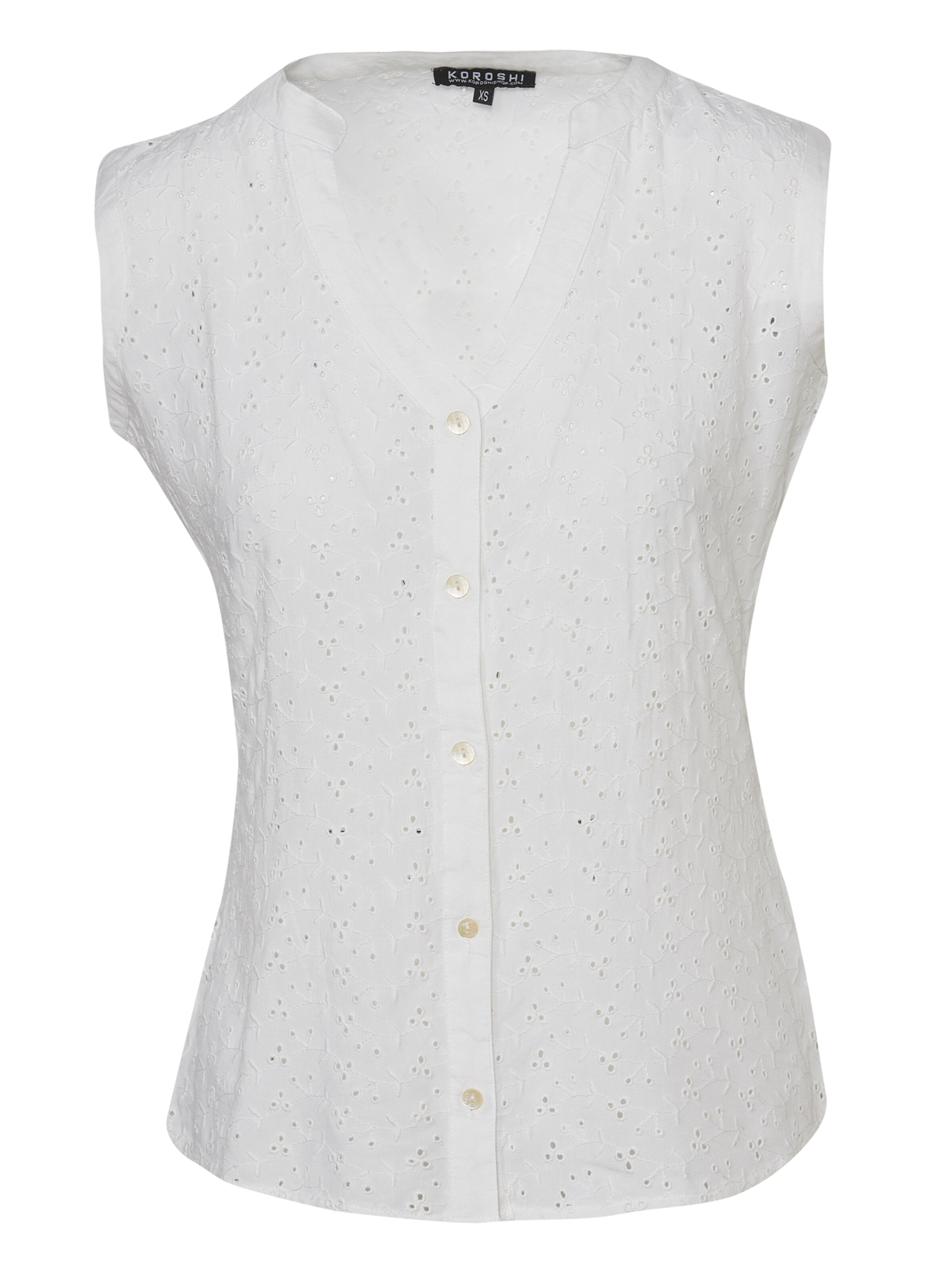 KOROSHI Bluse in Weiß: Vorderseite
