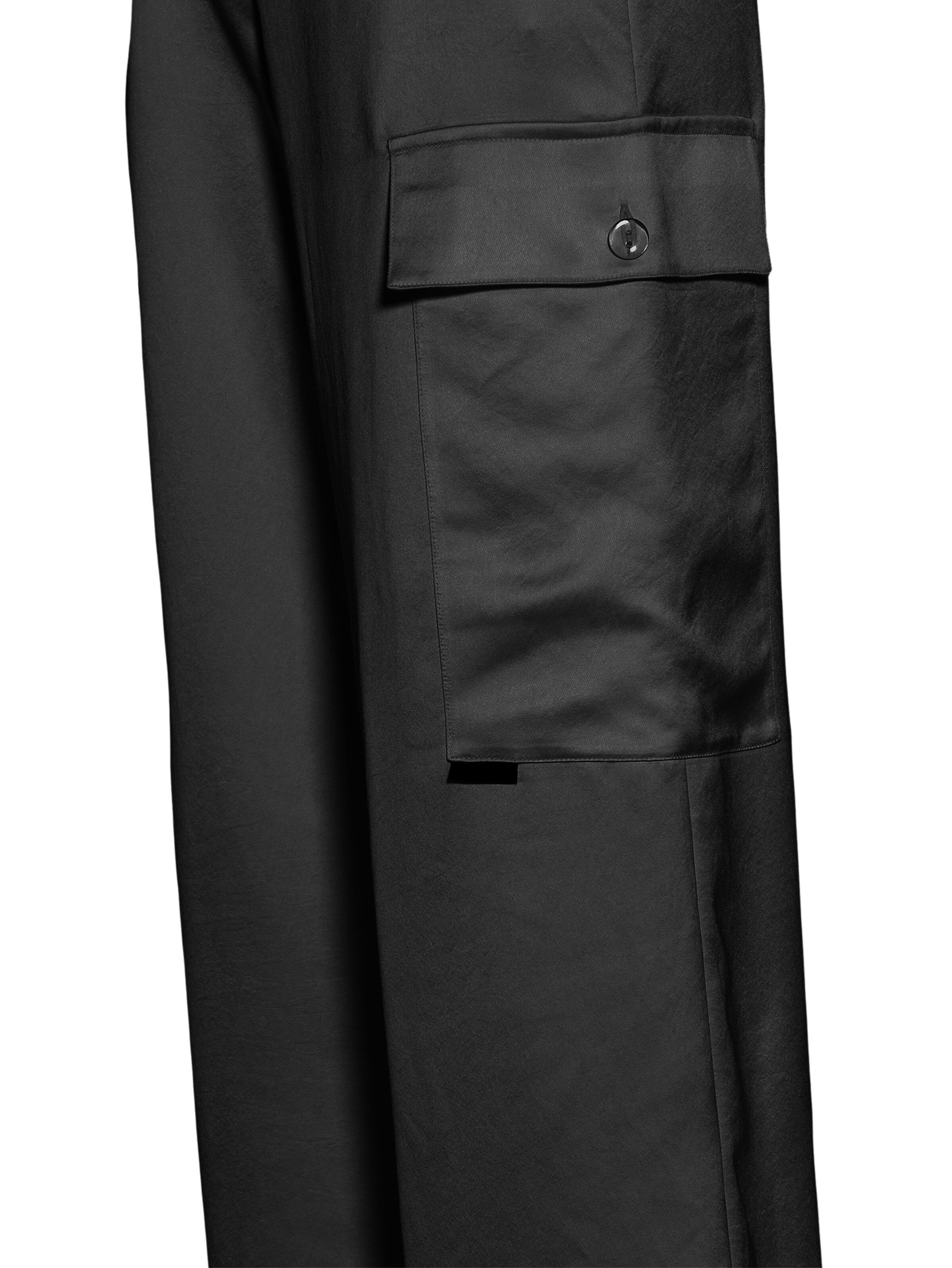 HUGO Loosefit Cargohose ' Hakila-1 ' in Schwarz