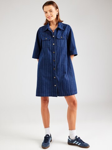 Global Funk Shirt dress 'Mira' in Blue: front