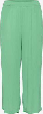 Kaffe - Pierna ancha Pantalón en verde: frente