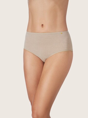 zd ZERO DEFECTS Boyshorts 'Atenea soy fiber high waist panty' in Beige: front