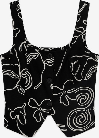 MANGO Pukuliivi 'LIZA' värissä musta: etupuoli